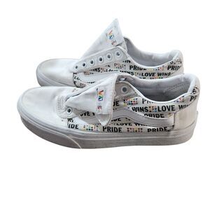 Vans Pride Love Wins Ward Womens SZ 6 Rainbow LGBTQ+ Everyday Casual Glitter